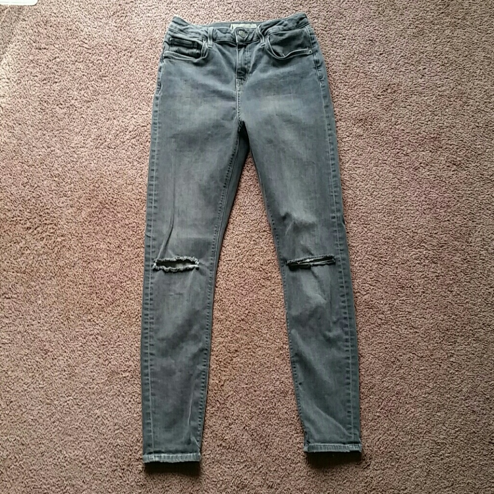 Topshop Jamie Gray Ripped Knee Jeans